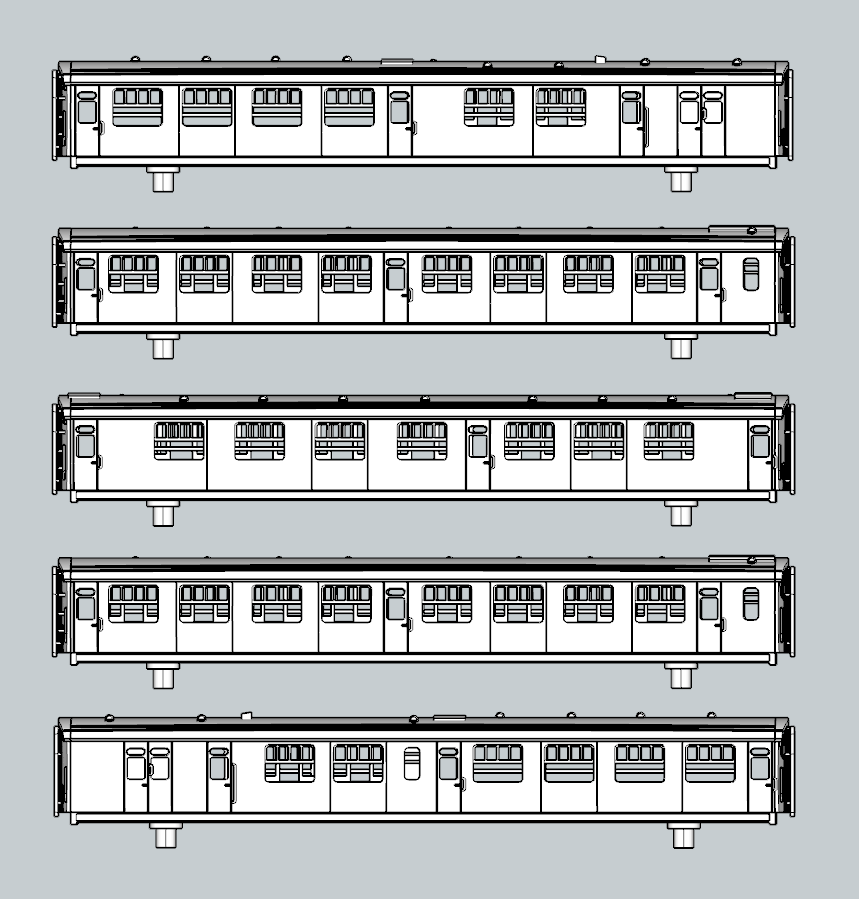 (image for) (N) SR Bulleid Eastleigh 5 Coach Bundle - Set 840